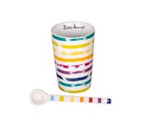 Coffret de 6 gobelets avec cuillères Little Marcel 15 cl - Little Marcel - Multicolore - Porcelaine Multicolore G
