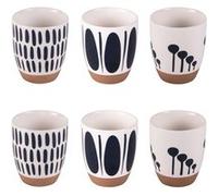 Coffret de 6 gobelets Mikonos bleu 10 cl - - Blanc - Porcelaine