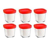 Coffret de 6 pots avec égoutoir delices box pour yaourtiere seb G