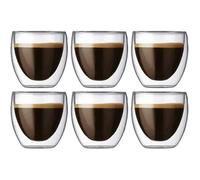 Coffret De 6 Tasse à Café-Expresso-Espresso En Verre - 80Ml Set-Tasses à Café Double Paroi Tasse Expresso Originale -