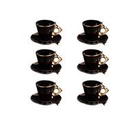 Coffret de 6 tasses à café avec sous tasses Libra - Table Passion