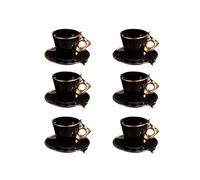Coffret de 6 tasses à café avec sous tasses Libra Table passion