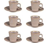 Coffret de 6 tasses à café avec sous tasses Liv Table passion
