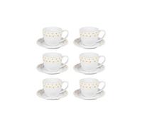 Coffret de 6 tasses à café avec sous tasses Marguerite 10 cl Table passion
