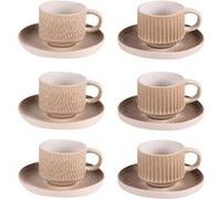 Table Passion Coffret 6 tasses à café Miyaki avec sous tasses 9 cl