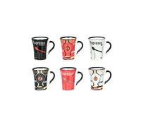 Coffret de 6 tasses à café Color 12,5 cl assorties - Table Passion - Multicolore - Porcelaine Multicolore G