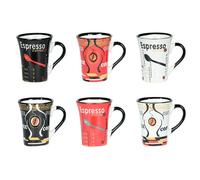 Coffret de 6 tasses à café Color 12,5 cl assorties - Table Passion