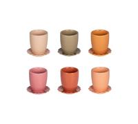 Coffret de 6 tasses et sous tasses Agra - Table Passion - Multicolore - Grès Multicolore G