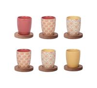 Coffret de 6 tasses et sous tasses Rangoli Table passion