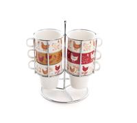 Coffret de 6 tasses expresso Maggie porcelaine 8.50x6.80 cm