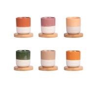 Coffret 6 tasses et soucoupes D6cm Hawa