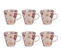 Coffret de 6 tasses Kiyo 17 cl - - Décoré - Grès