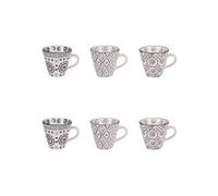 Coffret de 6 tasses Nelson 17 cl - - Gris - Grès