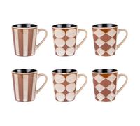 Table Passion – Lot de 6 tasses Shelby 18 cl – Multicolore – Grès