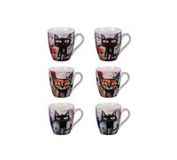 Table Passion Coffret de 6 tasses Street Cat 23 cl Porcelaine multicolore
