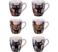 Coffret de 6 tasses Street Cat 23 cl - Table Passion - Multicolore - Porcelaine Multicolore G