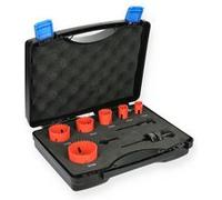 Coffret de 6 trépans HSS bi-métal spécial plombier 19 à 57mm - HANGER - 150497 Noir G