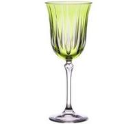 Coffret de 6 verres à pied Divina vert 28 cl - Table Passion - Vert - Cristallin Vert G