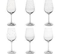Coffret de 6 verres à pied Graphik 35 cl - Table Passion - Transparent - Cristallin Transparent