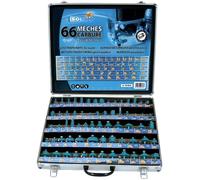 Coffret de 66 mèches LEMAN de défonceuse assorties - 428 700 66