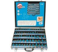 LEMAN Coffret 66 mèches de défonceuse HM assorties queue 8 mm - 428.700.66