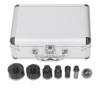 Coffret de 7 forets cloches pour carrelage, marbre et granit |Filetage de 14 mm, diamètres de 25 à 75 mm |Coffret de rangement inclus