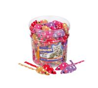 Coffret de 72 jouets pour chat souris en tissu à poils Nobby Pet Multicolore 7 cm