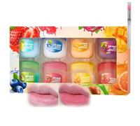 Coffret de 8 baumes à lèvres fruités, comprenant 8 parfums différents : gloss, baumes hydratants et masques pour les lèvres. Ce coffret 4-en-1 hydrate et répare les lèvres. (1Set)