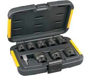 Coffret de 8 douilles à choc + Adaptateur 1/4 hexagonal vers 1/2" carré - DEWALT - DT7507-QZ"