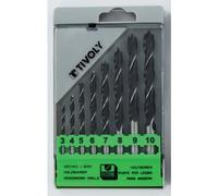Coffret de 8 forets bois - 3 pointes - Ø 3 à 10 mm TIVOLY