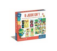 Clementoni – Coffret 8 jeux en 1 – Jeux éducatifs : formes, couleurs, nombres, quantités – Dès 3 ans