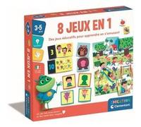 Clementoni | Coffret Éducatif 8 Jeux en 1 pour Enfants 3-5 Ans+ | Puzzle, Loto, Mémo, Séquences, Couleurs, Silhouettes | Jeu Préscolaire Autonome Chiffres et Quantités | Idée Cadeau