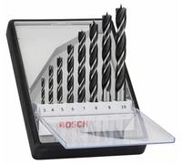 Bosch Mèches hélicoïdales Professional – Ensemble 8 pièces pour bois Ø 3/4/5/6/7/8/9/10 mm – Gris