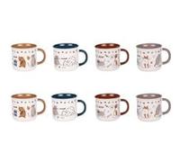 Coffret de 8 tasses Chat 11 cl - Table Passion - Blanc - Porcelaine Blanc G