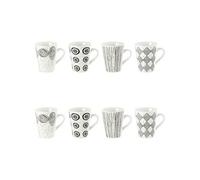 Coffret de 8 tasses Palawan 9 cl - - Blanc - Porcelaine