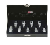 Coffret De 9 Douilles 55mm 1/2'' Ks Tools Pour Tournevis 6 Pans