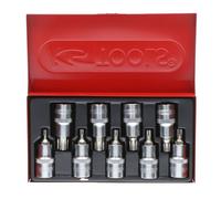 Coffret de 9 douilles tournevis TORX® percé 1/2'', T20 à T60 Kstools