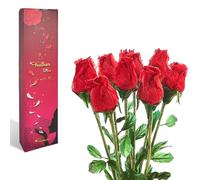 Coffret de 9 roses eternelles fishtec parfumées - cadeau pour femme et fete
