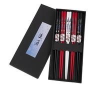 COFFRET DE BAGUETTES ASIATIQUES - Motifs DRAGONS - Art de la Table - Traditions Asiatiques