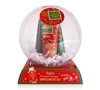 Coffret de bain Accentra HELLO WINTER pour femme dans une belle boule à neige, comprenant 2 gels douche et 2 lotions pour le corps, coffret cadeau beauté, cadeau bien-être Noël
