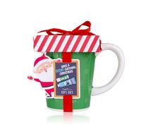 Coffret de bain Accentra SANTA & CO dans un emballage cadeau, comprenant une crème pour les mains et les ongles de 30 ml, un baume à lèvres de 4 g, une tasse (env. 250 ml), parfum : Frosted Berries