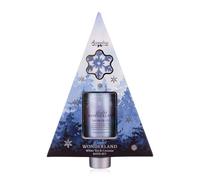Coffret de bain Accentra WINTER WONDERLAND dans un coffret cadeau, comprenant un gel douche et une bombe de bain, parfum : Thé blanc et noix de coco, cadeau de Noël pour femme en bleu, argent et blanc