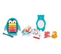 LUDI - Coffret de Bain Arctique - Xylophone, Livre, Miroir, Crayon de Bain et 2 aspergeurs - Jouets de Bain Pur bébé - Dès 10 Mois, Noir