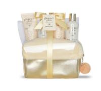 Coffret de bain au parfum délicat vanille tilleul - 4pcs Jaune