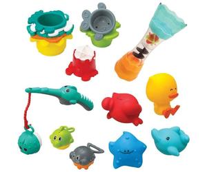 Coffret de bain INFANTINO - 17 pcs - Gobelets, aspergeurs, pêche à la ligne