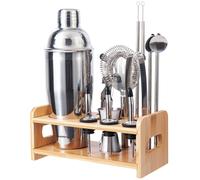 Coffret de barman pour cocktails, 15 pièces, shaker argenté, KLAUSBERG KB-7653