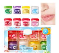 Coffret de Baume à Lèvres Nourrissant - 8PCS Lip Balm Gift Set, Masque et Soin des Lèvres Réparateur Jour et Nuit