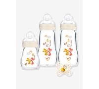 Coffret de biberons en verre beige TU