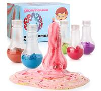 Coffret de bombes de bain Crazy Potions pour enfants - 6 pots de potions de bain pétillantes - Kit scientifique de bombes de bain parfumées colorées - Cadeau amusant pour garçons et filles