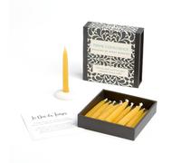 Coffret de bougies - Pleine Conscience (Vintage) - 12 bougies de vingt minutes en cire d’abeille avec support en céramique
